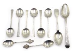 Various silver teaspoons hallmarked, approx 4.