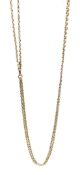 Victorian gold chain link necklace stamped 9c Condition Report 27.