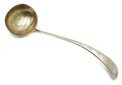 Silver Old English pattern soup ladle by R F Mosley & Co, Sheffield 1918,