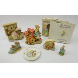 The World of Beatrix Potter - Border Fine Arts Peter Rabbit Clock, Mrs Tiggywinkle Clock,