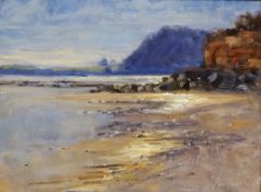 'Light Study on Water Sidmouth', oil on artist's board signed by Matt Culmer (British Contemporary),