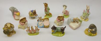 Thirteen Royal Albert Beatrix Potter figures,
