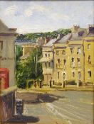 Town Houses in Bath, 20th century oil on board unsigned,