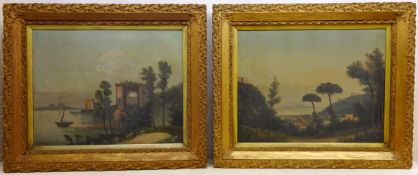 Continental Landscapes, pair of 19th/early 20th century oils on canvas unsigned 39cm x 62cm,