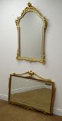 Gilt Rococo style wall mirror (W62cm,