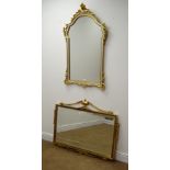 Gilt Rococo style wall mirror (W62cm,