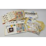 Collection of Great British and World stamps in three albums and loose including some mint blocks