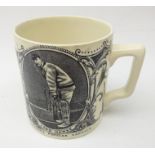 Cricket - Commemorative transfer printed mug for 'Lord Hawke, Yorkshire's Popular Captain' & 'Hon.