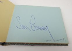 1960's autograph album containing the signatures of Sean Connery, The Spinners, Dusty Springfield,