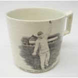 Cricket - Commemorative transfer printed mug for 'Hedley Verity,