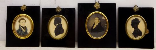 Portrait miniature of a Gentleman and Lady,