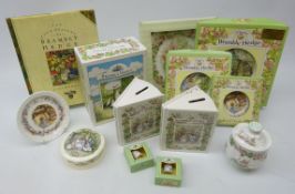 Royal Doulton Brambly Hedge ceramics - The Plan & Summer plates, Poppy's Babies trinket box,