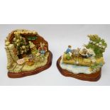 Two Border Fine Arts limited edition Brambly Hedge Tableau 'Sea Story' B0755 and 'Merry Midwinter'