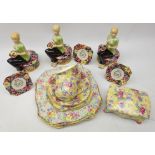 Three limited edition Florence figures from The Chintz Figure Series, each with plaques,