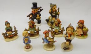 Collection of Goebel figures to include 'Chimney Sweep' KF40, 'Mountaineer' 315,