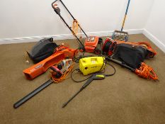 Large quantity of electrical garden tools comprising of a Spear & Jackson hedge trimmer,
