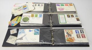 Collection of Great British first day covers in three ring binder albums