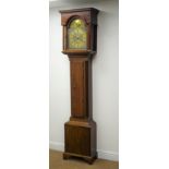 18th century oak longcase clock, 42.