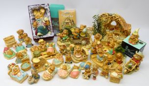 Collection of Pendelfin figures and stands comprising Uncle Henry, a boxed limited edition figure,