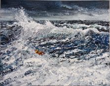 Lifeboat in Stormy Weather,