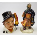 Royal Doulton figure Good King Wenceslas HN 2118 and limited edition character jug King James I no.