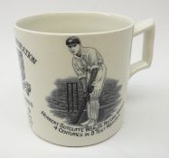 Cricket - Pudsey Corporation commemorative transfer printed mug for 'Herbert Sutcliffe World Record