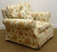 Laura Ashley armchair upholstered in Chintz cover with Plums loose covers,