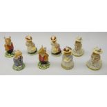 Eight Royal Doulton Brambly Hedge figures - two Lord Woodmouse, two Lady Woodmouse,