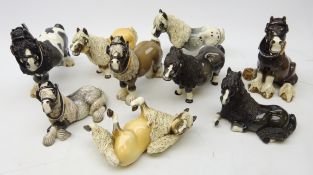 Nine 'Cheval' South African Shetland Pony ceramic models (9)