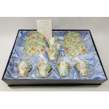 James Kent Hydrangea pattern limited edition six piece tea set to commemorate 100 years of James