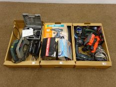 Large quantity of hand power tools comprising of a Black & Decker KD577 CRT 680W drill,