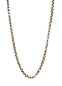 Rose gold belcher chain necklace, stamped 9c Condition Report Approx 8.
