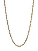 Gold chain necklace stamped 9k. 8.8gm Condition Report Chain length = 65cm.