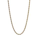 Gold chain necklace stamped 9k. 8.8gm Condition Report Chain length = 65cm.