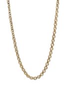 9ct gold chain link necklace hallmarked, approx 8.