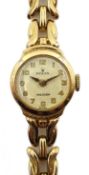 Rolex Precision 9ct gold ladies manual wind wristwatch, Chester 1959, with additional links,