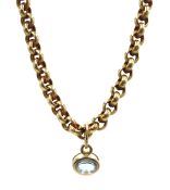 9ct gold belcher chain necklace hallmarked,