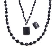 Whitby jet necklace etc