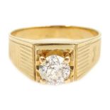 18ct gold single stone diamond ring 0.