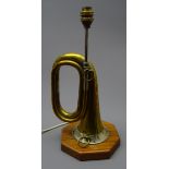 WW2 German brass bugle by Meinel & Herold, Klingenthal,