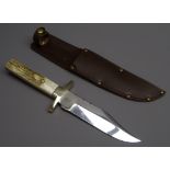 A Wright & Son.small Bowie knife, 14.