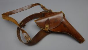 WW2 British Army officer's leather Sam Brown belt,