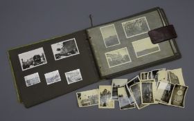 Collection of German post 1930 monochrome photographs, including soldiers at rest and on duty,