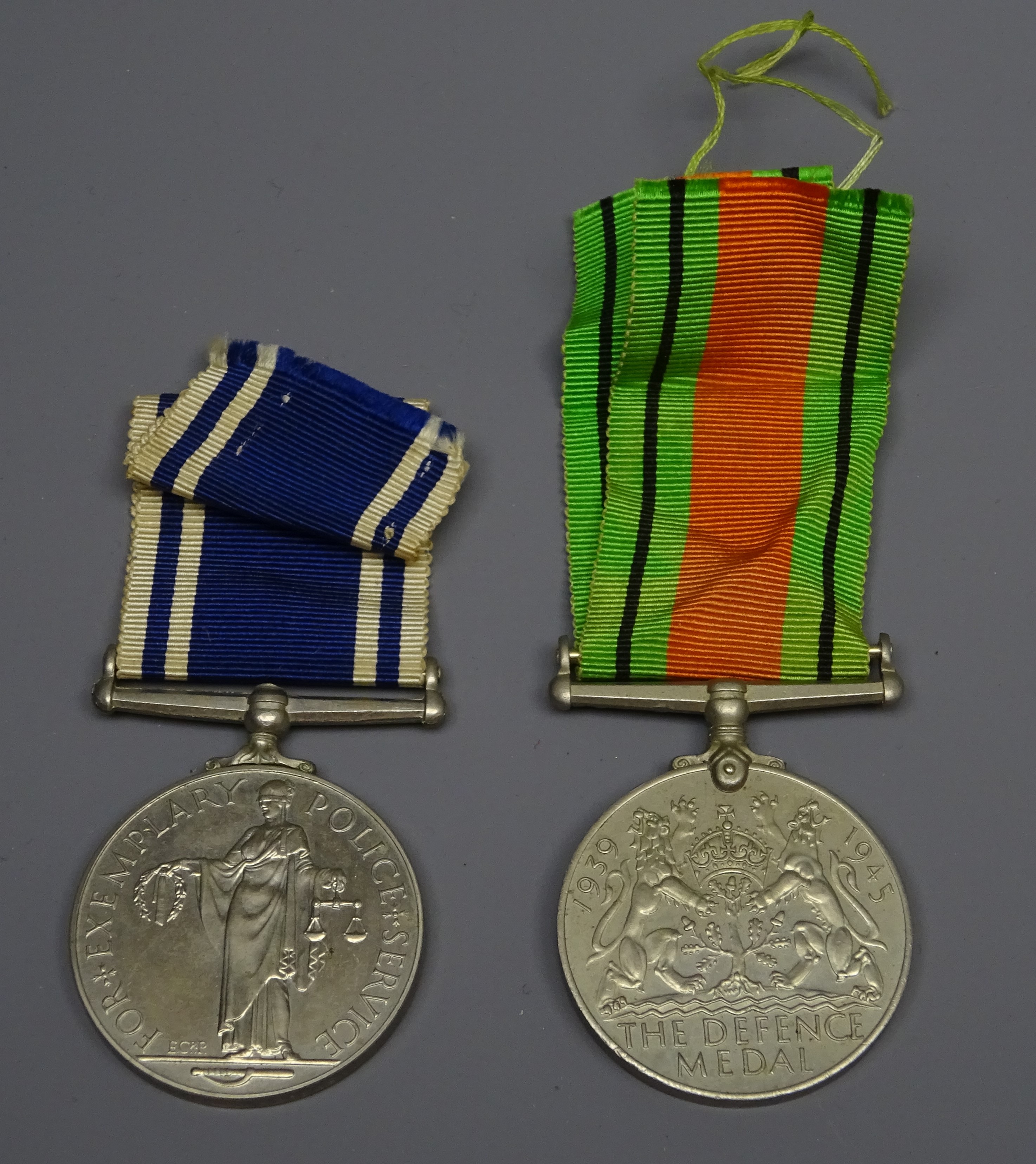 WW2 Defence Medal & Police Long Service Medal awarded to Inspr. - Image 3 of 5