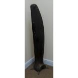 Half of a twin blade aeroplane propeller, of part painted laminated wood construction,