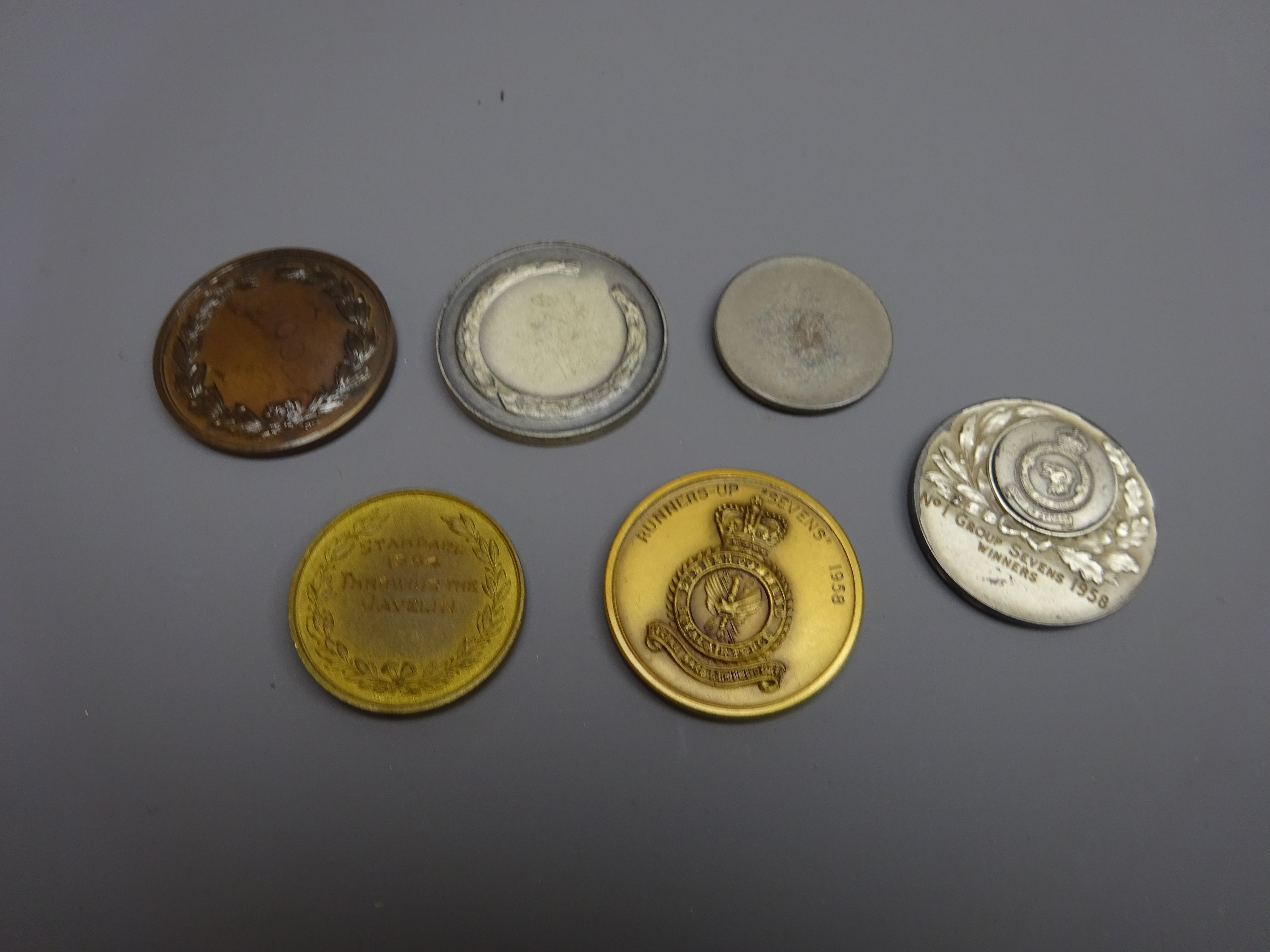 Six boxed 1950s RAF sporting medals for rugby and athletics, - Image 5 of 5