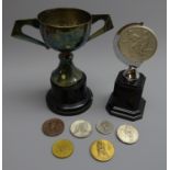 Six boxed 1950s RAF sporting medals for rugby and athletics,