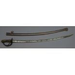 19th century French cavalry sabre,
