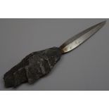 WW1 steel shrapnel letter opener,