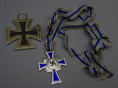 WW2 German silvered Cross of Honour of the German Mother, 2nd class,